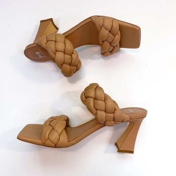 Marc Fisher Braided Leather Heeled Sandals, Size 9 - Picture 4 of 8